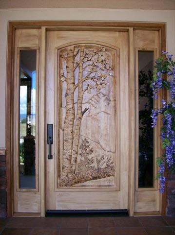 Carved Door- Aspen Scene
