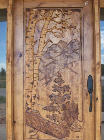 Carved Door- Mountains