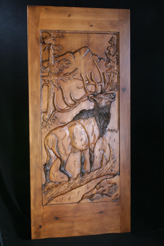 Carved Door- Elk